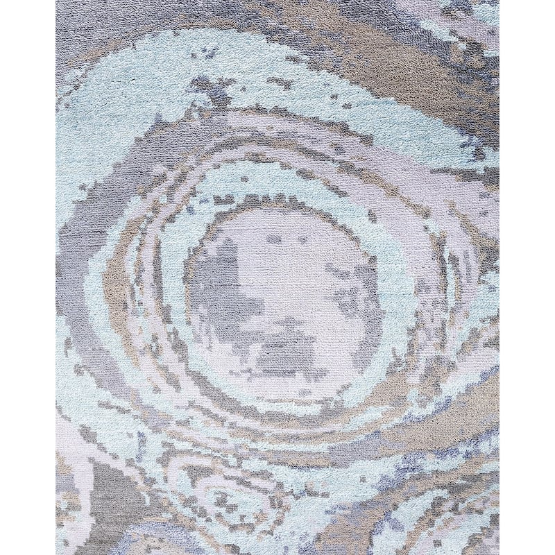Ikat One-of-a-Kind Hand-Knotted Area Rug - Gray, 8' 3" x 10' 3" - 8' 3" x 10' 3"