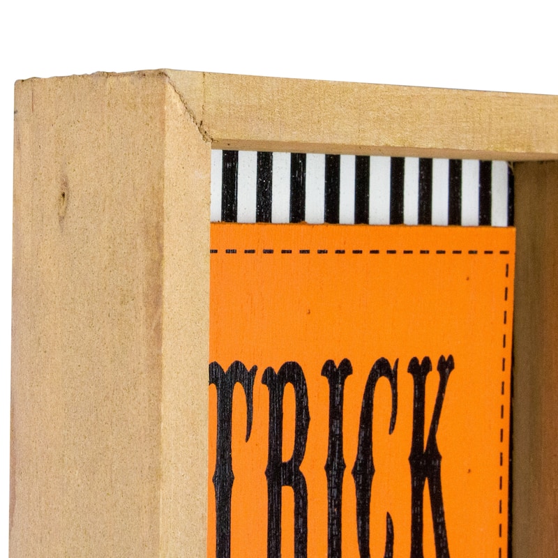 Happy Halloween Wooden Shadow Box Plaques - Set of 2