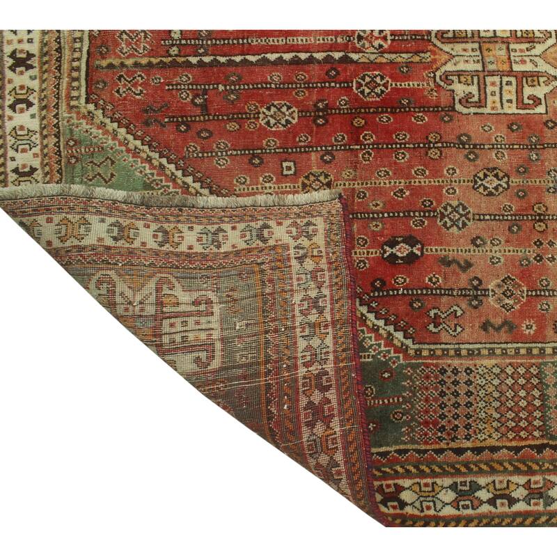 Semi-Antique Jerry Rust/Ivory Rug - 5'5" x 8'1"