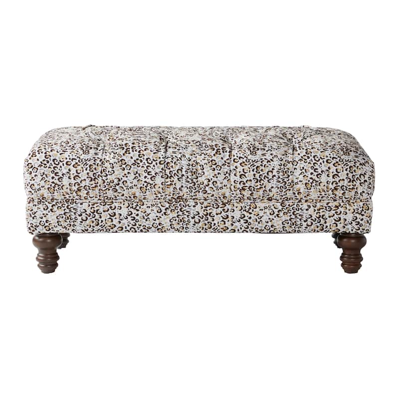 Roundhill Furniture Charbilia Fabric Tufted Cocktail Ottoman