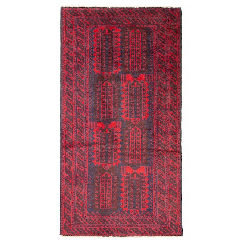 ECARPETGALLERY Hand-knotted Teimani Navy Wool Rug - 3'4 x 6'4 - 3'4 x 6'4 - Navy