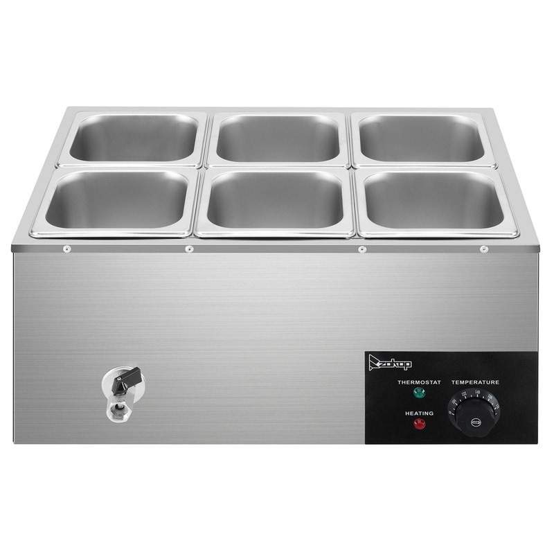ZOKOP 1200W 19Qt Stainless Steel Small Six Plates Heating Food