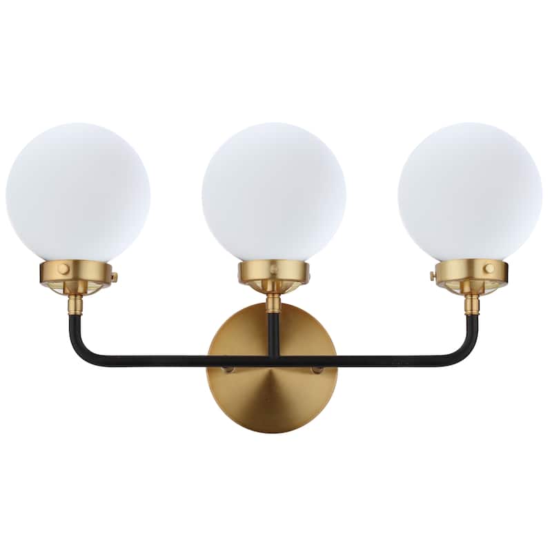 Bevin Contemporary Transitional Iron/Glass LED Vanity Light, by JONATHAN Y