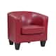 Option Red Faux Leather