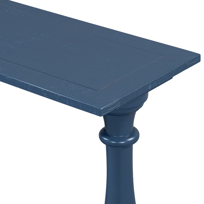 63" Narrow Long Sofa Table Console Table with Storage Shelf, Vase-Leg Design Entryway Table Accent Table for Living Room