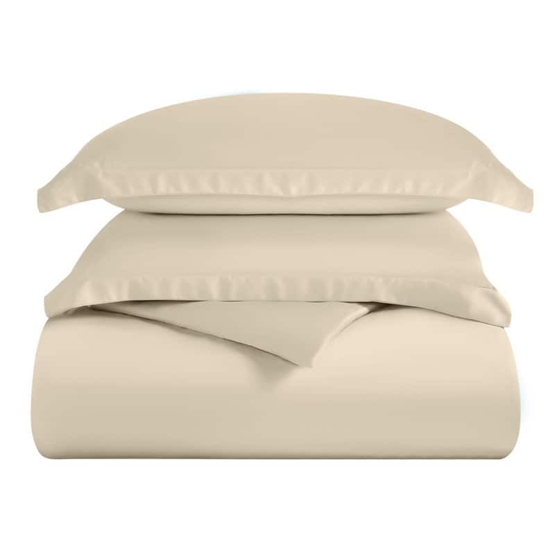 Superior 300 Thread Count Rayon From Bamboo Solid Duvet Cover Set