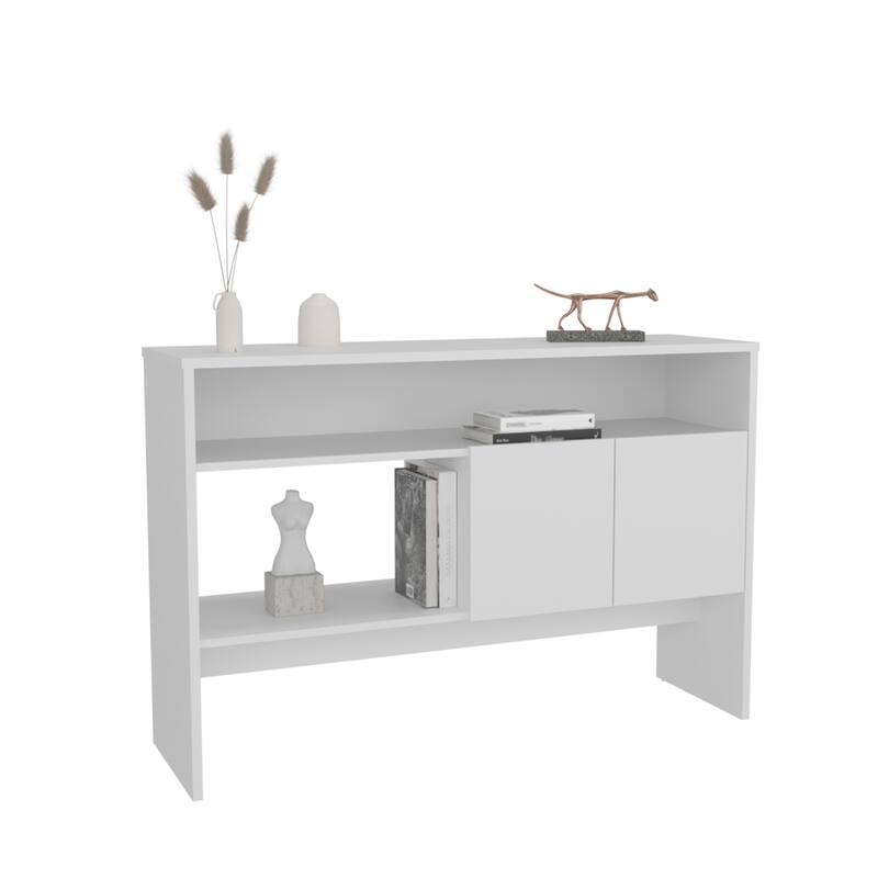 Console Table 31.8" H, with 2 Doors and 3 Shelves