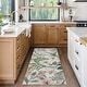 preview thumbnail 76 of 173, Gertmenian Crystal Print Soft Flat Pile Polyester Slip Resistant Washable Indoor Printed Area Rug Collection 2' 2" x 6' - Thea Sage - Runner