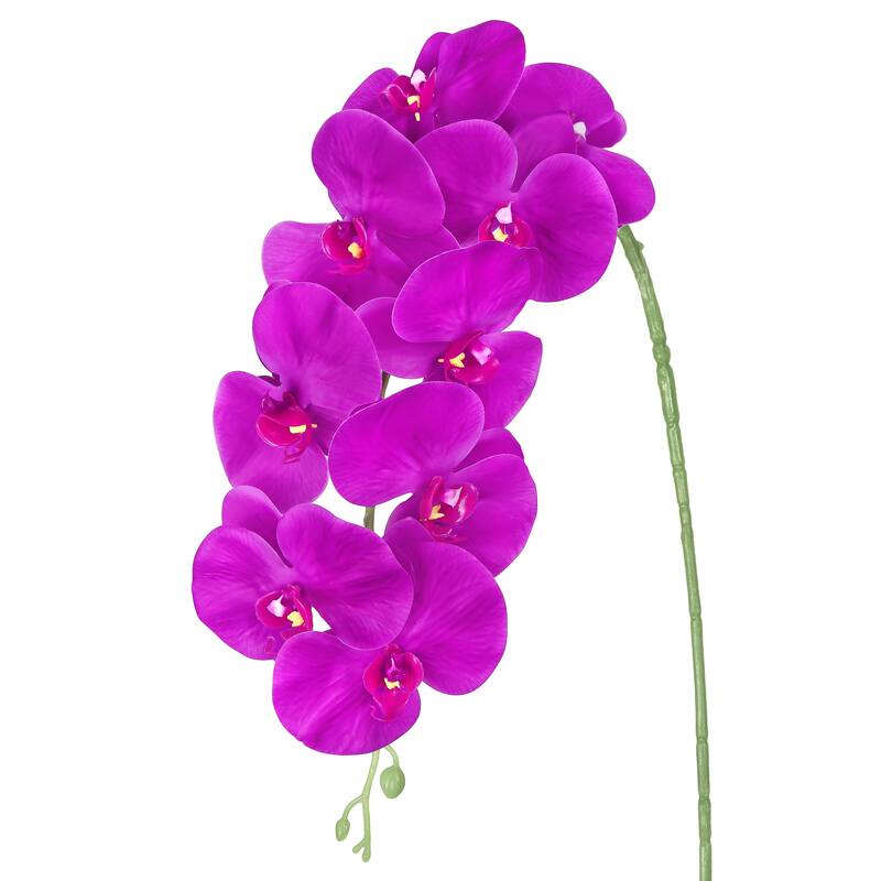 Set of 3 Natural Touch Purple Artificial Phalaenopsis Orchid Flower Stem Spray 40in - 40" L x 6" W x 4" DP