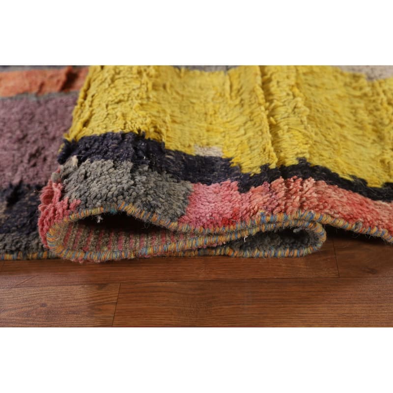 Multicolor Moroccan Oriental Area Rug Handmade Wool Carpet - 8'10" x 13'0"