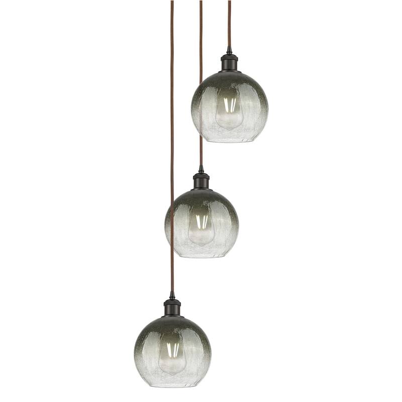 Innovations Lighting 113B-3P-31-15 Brookhaven Globe Pendant Brookhaven - Oil Rubbed Bronze / Slate