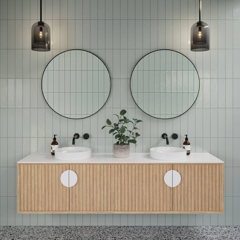 Glass Warehouse SF-R-28 Leia 28" Diameter Contemporary Circular Framed - Matte Black