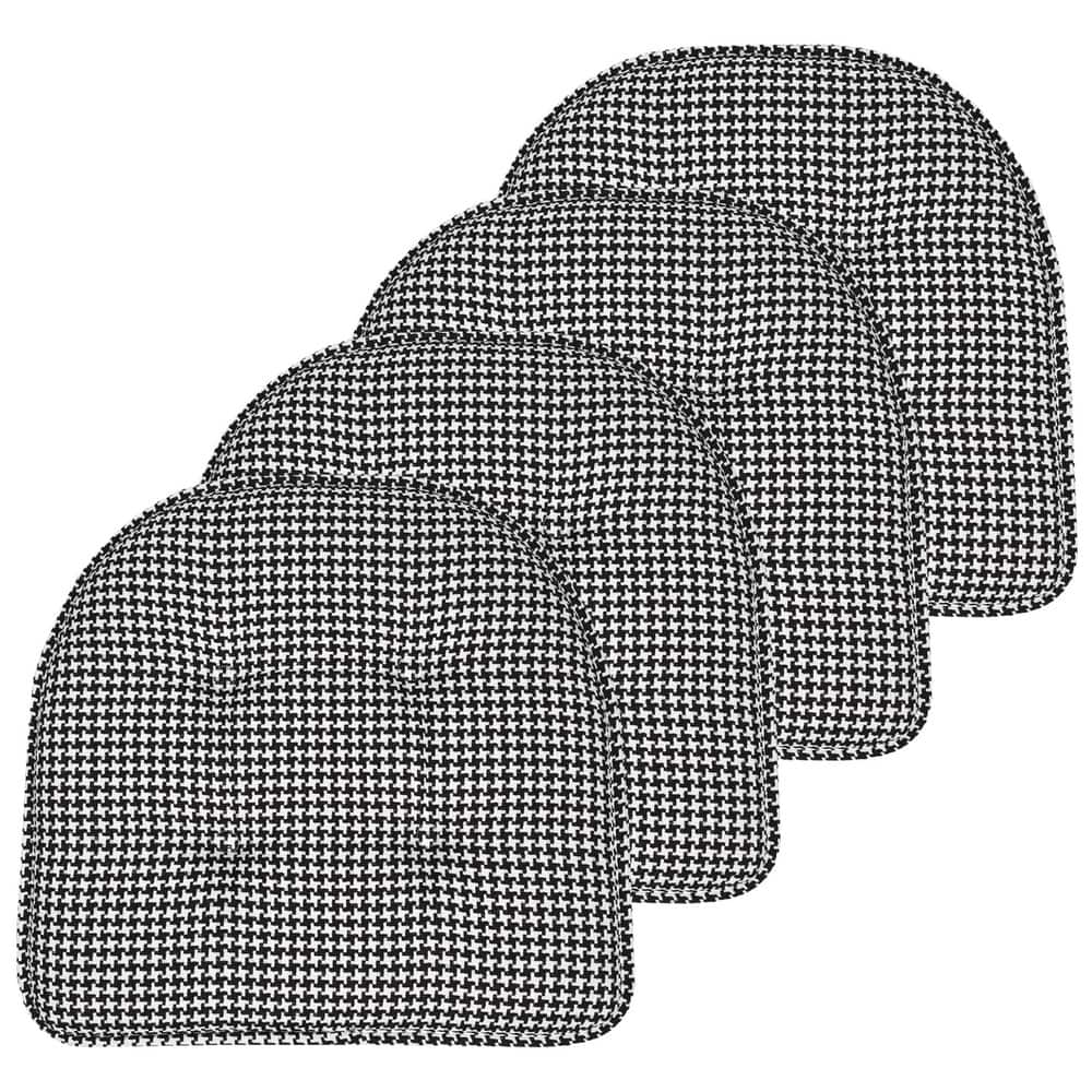 Sweet Home Collection Houndstooth Stitch U-Shaped Memory Foam Chair Cushions 17" x 16"