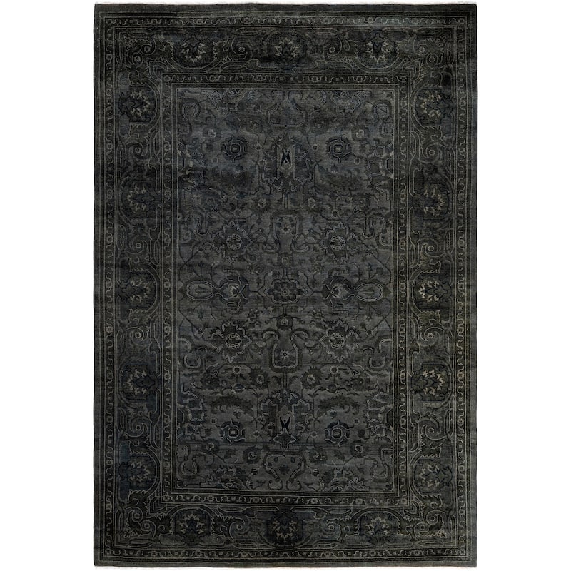 Overdyed One-of-a-Kind Hand-Knotted Area Rug - Gray - 6' 1" x 9' 2"