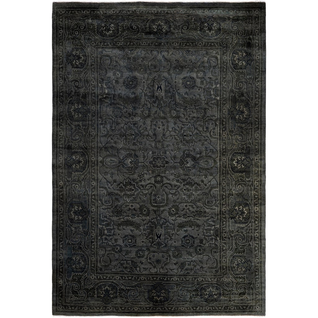Overdyed One-of-a-Kind Hand-Knotted Area Rug - Gray - 6' 1" x 9' 2"