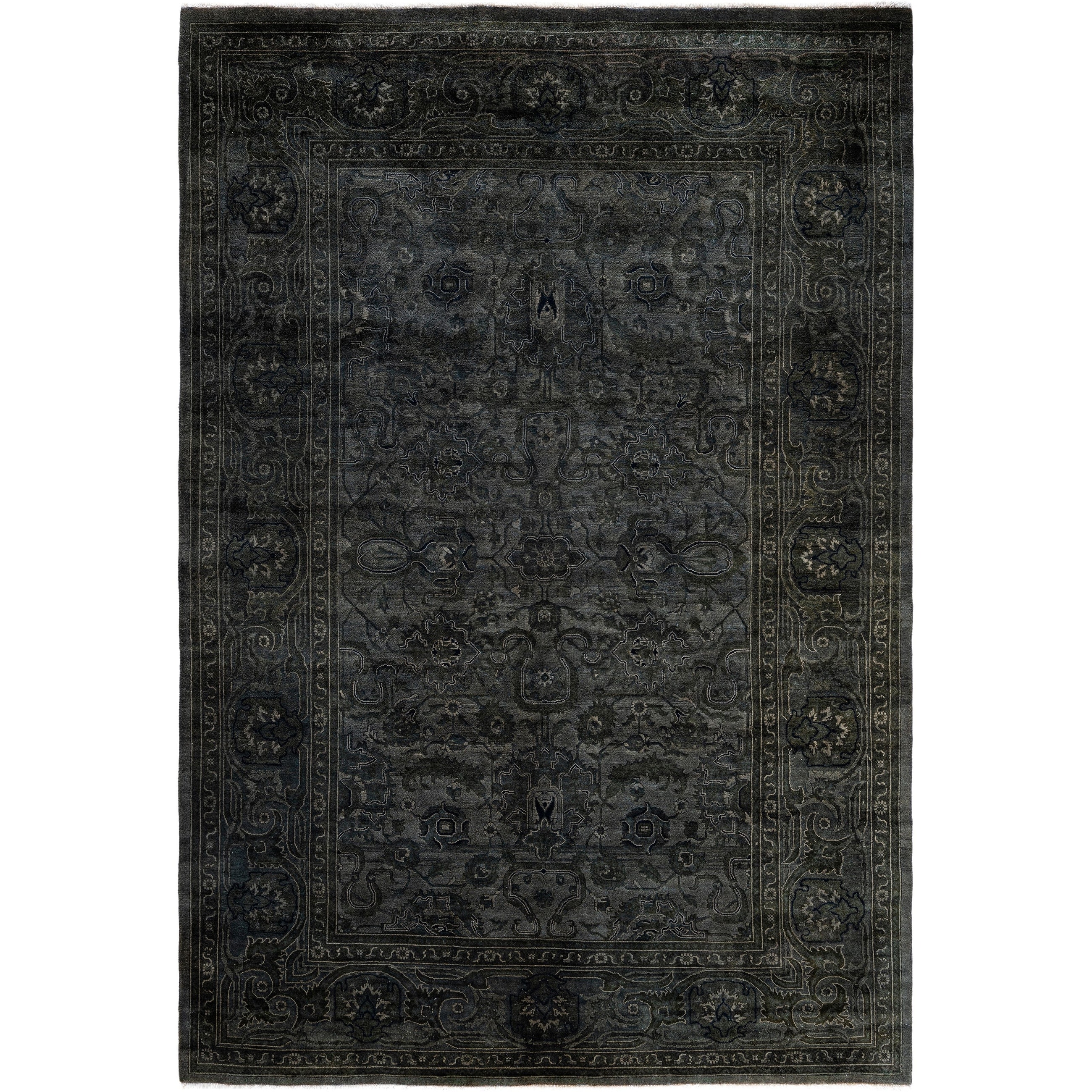 Overdyed One-of-a-Kind Hand-Knotted Area Rug - Gray - 6' 1" x 9' 2"