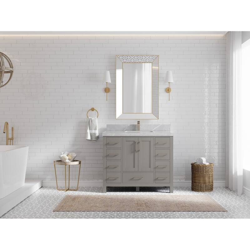 Willow Collections 42 in. W x 22 in. D Malibu Single Sink Bathroom Vanity with Countertop
