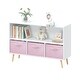 preview thumbnail 33 of 34, Kids bookcase with Collapsible Fabric Drawers，Made of High-Density MDF - Easy Setup
