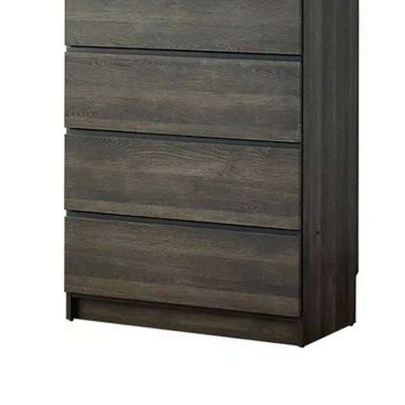 Dee Modular Closet System, 1 Metal Hanging Rod and 4 Drawers, Black Finish