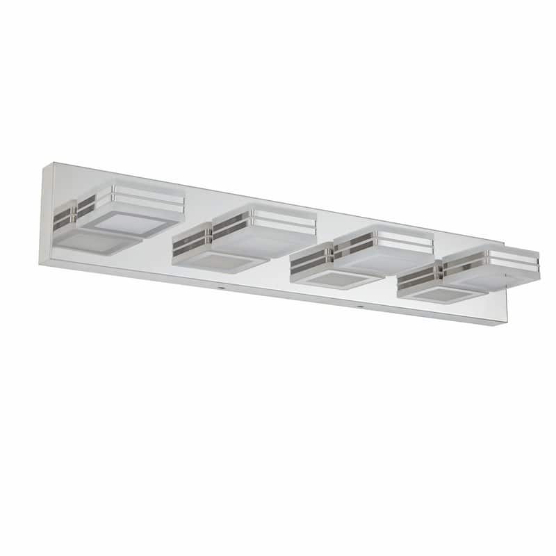 Modern 4-Light Acrylic Bathroom Vanity Lights Over Mirror