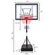 preview thumbnail 4 of 7, Portable Pool Basketball Hoop,45" - 53" Adjustable Height