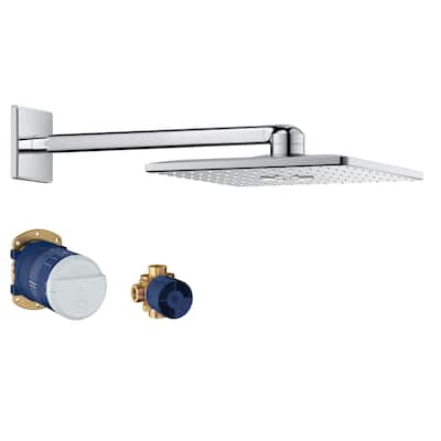 Grohe Rainshower 1.75 GPM Multi Function Square Shower Head with