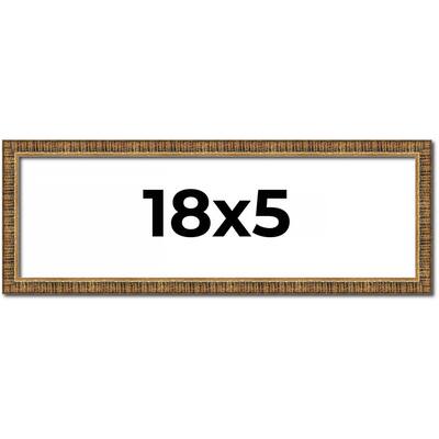 18x5 Frame Gold Solid Wood Picture Frame - Complete Modern Photo Frame