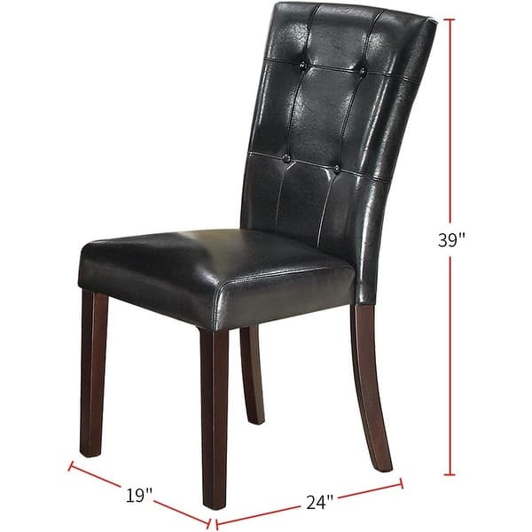 Black Dining Chair Set of 2 Side Dining Chair Upholstered Lounge Chair