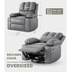 preview thumbnail 54 of 73, Oversized power recliner with heat, massage, 360 degrees swivel, and cup holder.