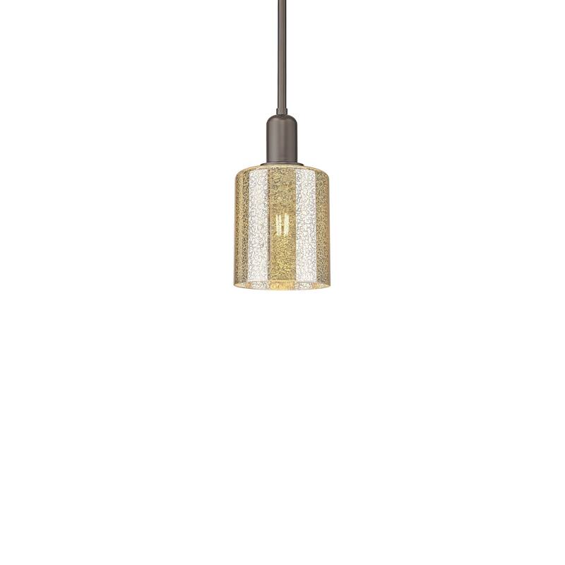 Innovations Lighting 716-1S-10-5 Cobbleskill Pendant Cobbleskill 5" - Oil Rubbed Bronze / Mercury