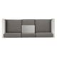 preview thumbnail 5 of 7, Cape Coral Outdoor Cushioned Aluminum Sofa with Tray by Christopher Knight Home