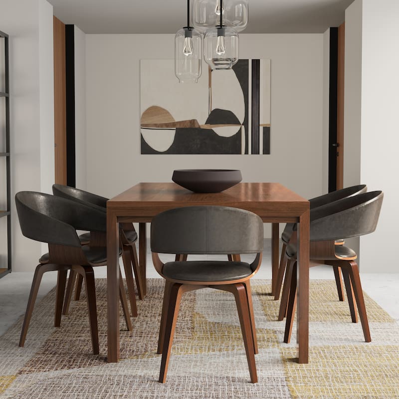 WYNDENHALL Calinda Mid Century Modern Bentwood Single Dining Chair - 20.5"w x 21.7"d x 30.9"h