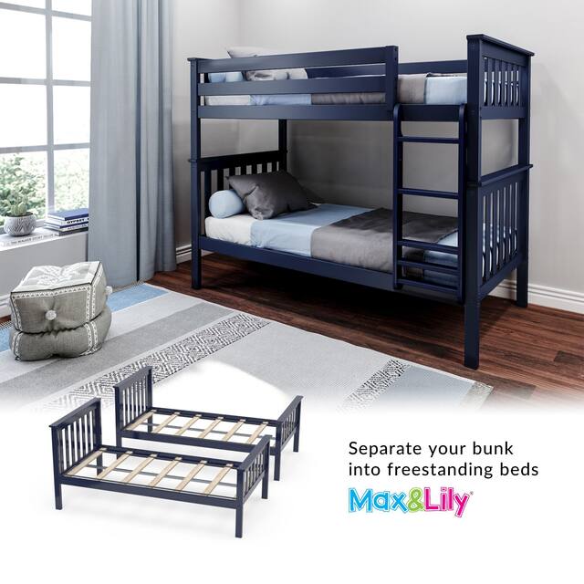 Max and Lily Twin over Twin Bunk Bed