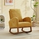 preview thumbnail 11 of 75, Upholstered Rocking Chair Nursery Chair with High Back and Side Pocket