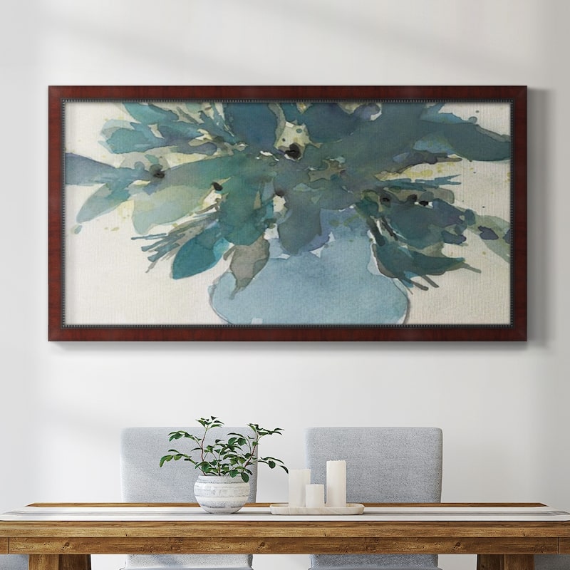 Blue Vintage Charm I Premium Framed Canvas- Ready to Hang