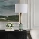 preview thumbnail 3 of 6, Uttermost Sanctuary Green Gray Table Lamp - 35.25'' H X 16.5'' W X 16.5'' D