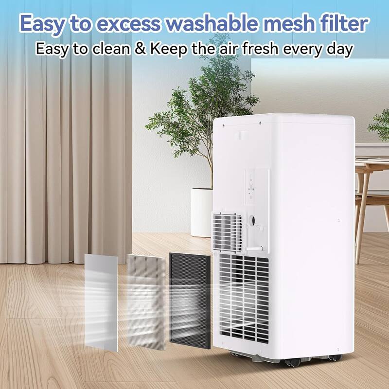 8000 BTUs Portable Air Conditioner for 420 Sq.Ft Rooms, Home, Office, Dorms - N/A