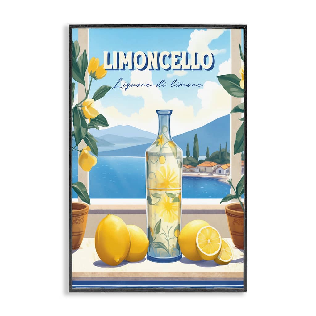 Stupell Limoncello Coastal View Framed Giclee Art Design By Andreas Magnusson