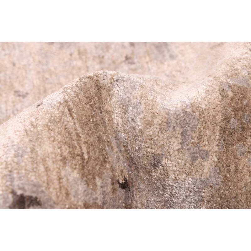 ECARPETGALLERY Hand-knotted Legacy Taupe Silk Rug - 6'5 x 9'8