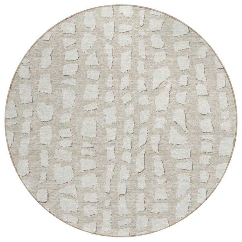 HomeRoots Abstract Transitional Rectangle Outdoor Rug