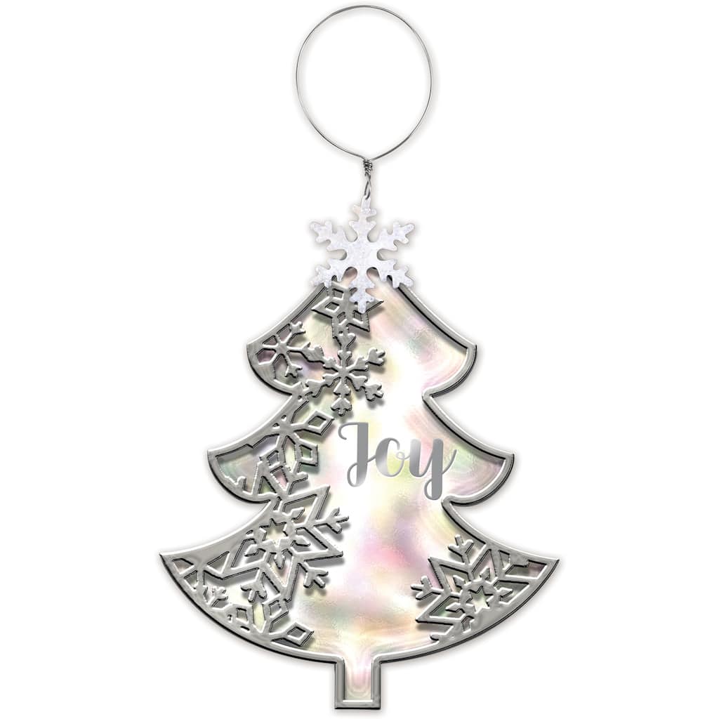 White Tree Ornamant -Set of 2