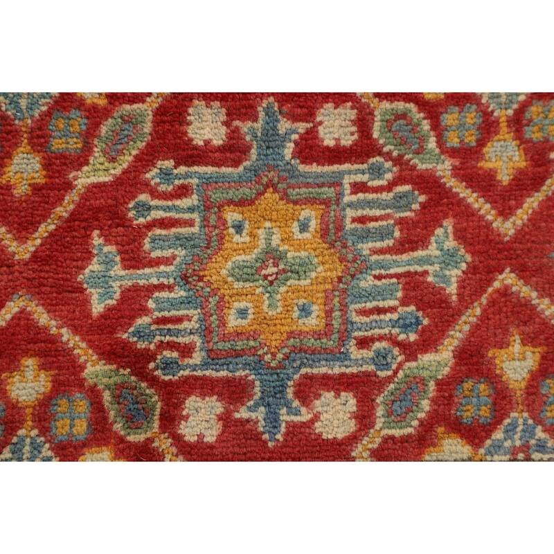 Striped Kazak Accent Rug Hand-Knotted Wool Carpet - 3'2" x 5'0"