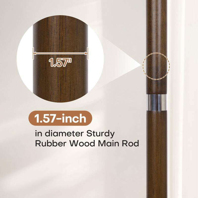 Coat Rack Freestanding, Metal Coat Tree with 8 or 9 Hooks and Heavy Duty Marble Base - 71.26”H x 14.96”W