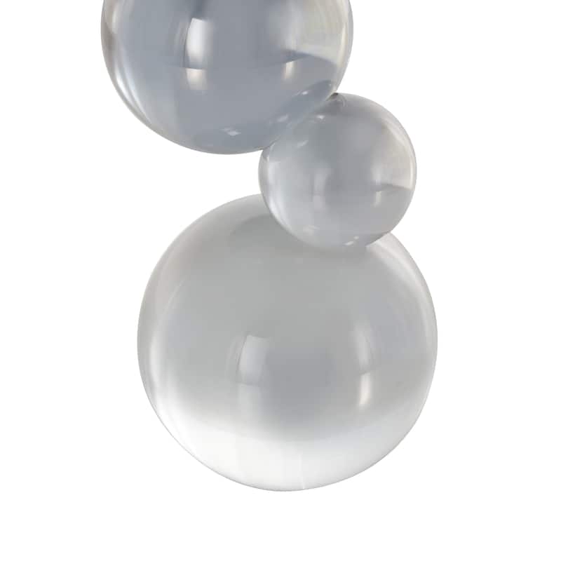 Glass Stacked Orbs Abstract Decorative Sculpture - Beige or Clear
