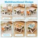 preview thumbnail 15 of 19, Costway 6-in-1 Multi-activity Children Table & Chair Set with Pen - See Details