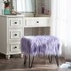 preview thumbnail 68 of 81, Mongolian Fauxfur Ottoman 19"x 13"x17" - Lavender