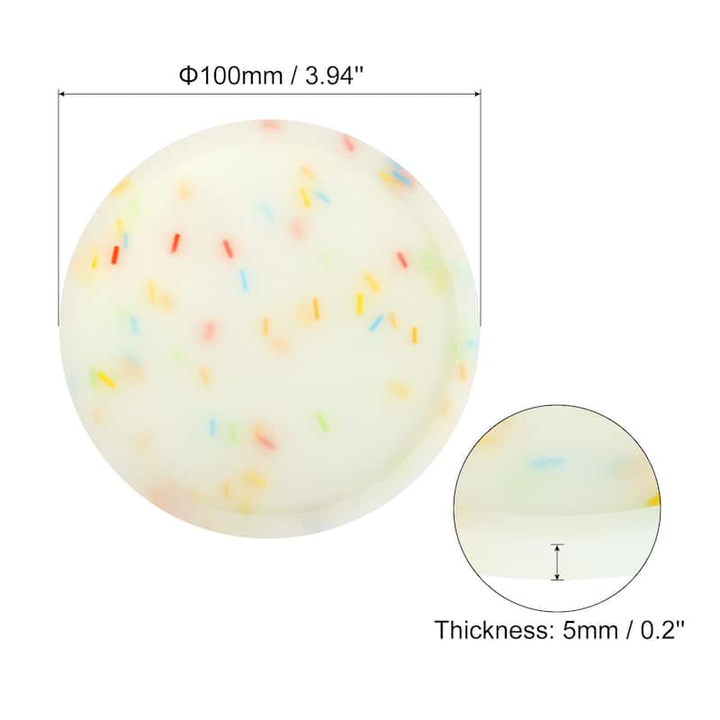 Drink Coasters, 6pcs Silicone Coasters for Drinks, Fluorescent Coaster
