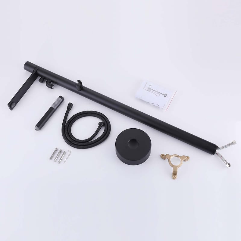 Rbrohant Freestanding Bathtub Faucet with Hand Shower Floor Mount Tub Filler