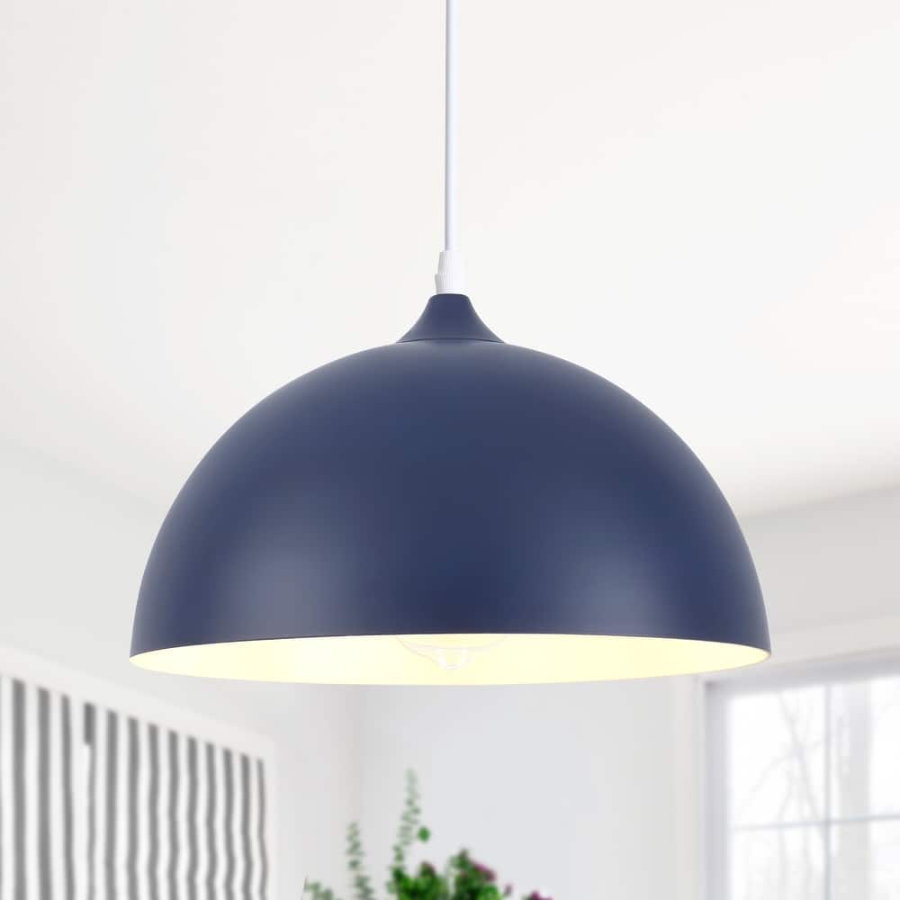 1-Light 11.81"W Metal Dome Pendant Ceiling Lights for Kitchen Island