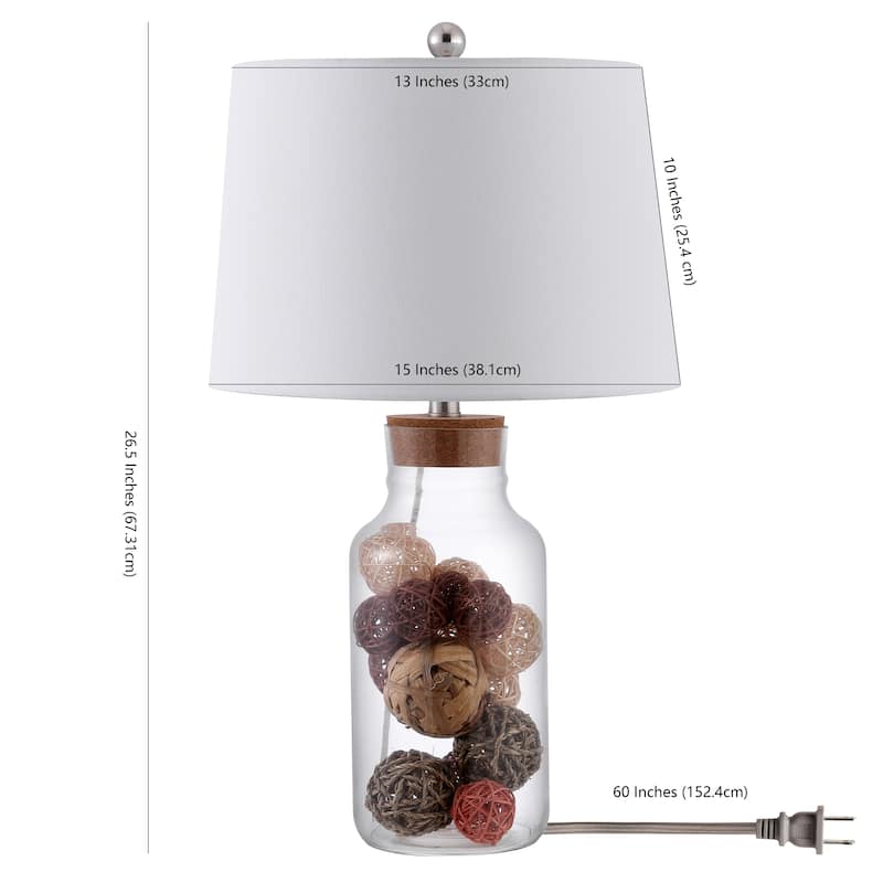 SAFAVIEH Lighting Cornella 26.5" Table Lamp - 15" W x 15" D x 26" H - 15Wx15Dx26H